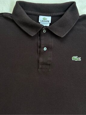 Lacoste Men’s Polo Brown Large/XL Size 6 Euro